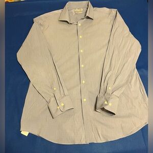 Lauren Ralph Lauren Slim Fit Stretch Dress Shirt Blue XL 17 34/35